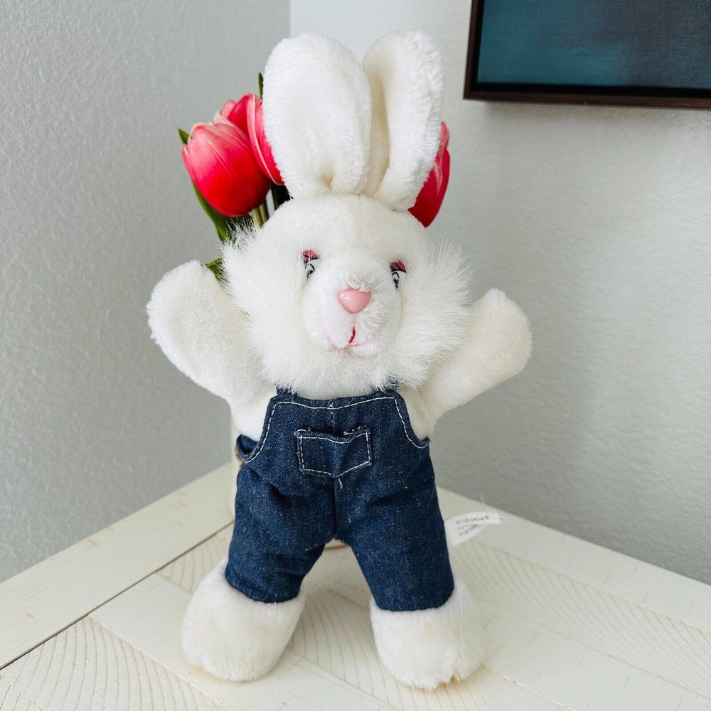 VTG 13" Circus Circus‎ Las Vegas Reno Bunny Rabbit Stuffed Animal Plush Overalls